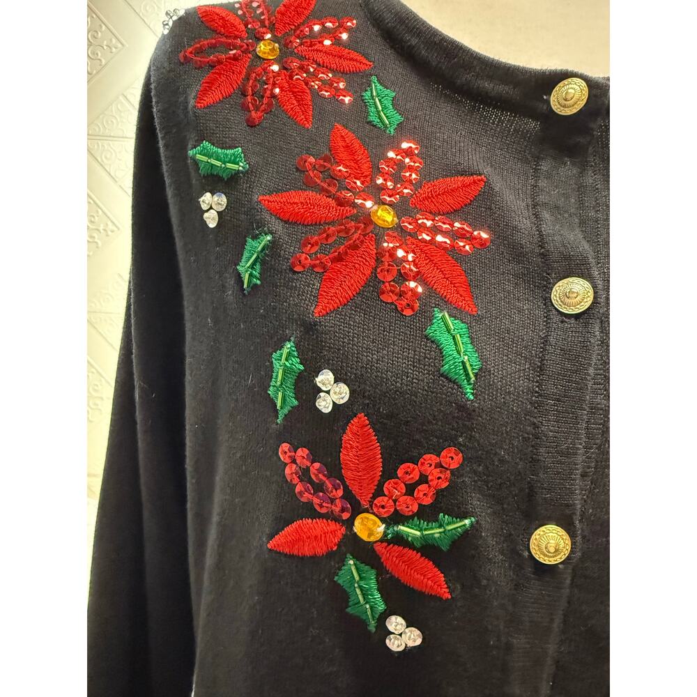 Classic Elements Sweater Medium Holiday Christmas… - image 6